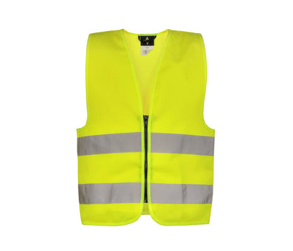 Child safety vest with zipper