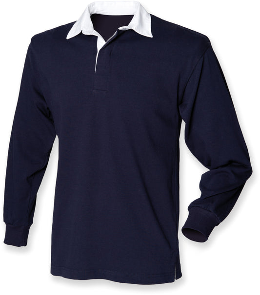 Children's Plain Long Sleeve Rugby Polo Shirt